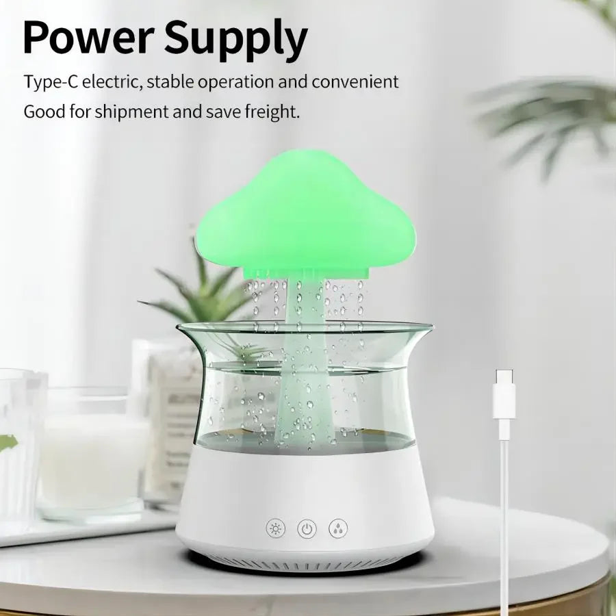 Relax Cloud Ultrasonic Aromatherapy Diffuser and Humidifier with Color-Changing Lamp