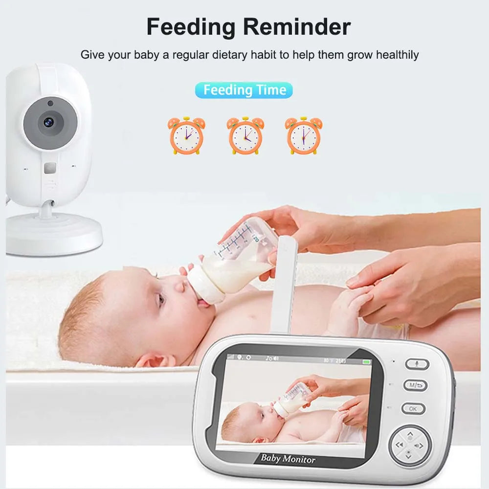 3.5-Inch Video Baby Monitor with 2.4G Two-Way Audio, Night Vision, and Temperature Display