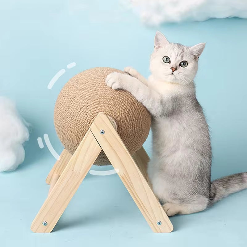 Sisal Rope Cat Scratching Ball Toy Set - Durable Paws Grinding Board for Cats