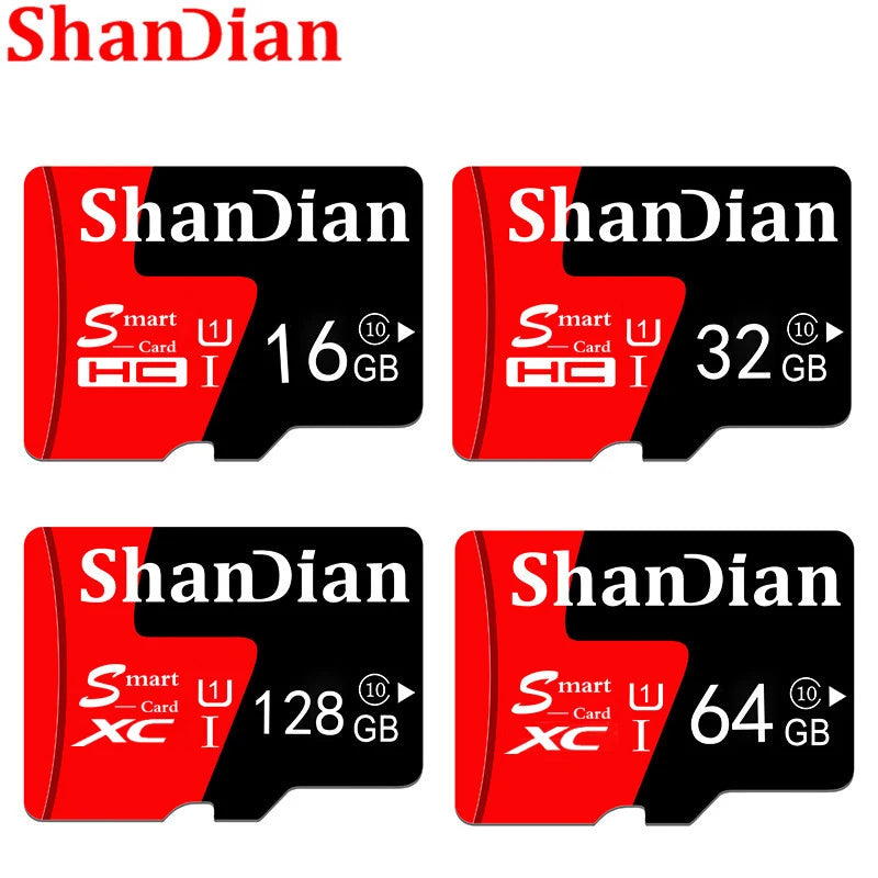 SHANDIAN Smast U3 4K Video Class 10 High-Speed SD Card - Available in 128GB, 64GB, 32GB, and 16GB for Phones and Cameras