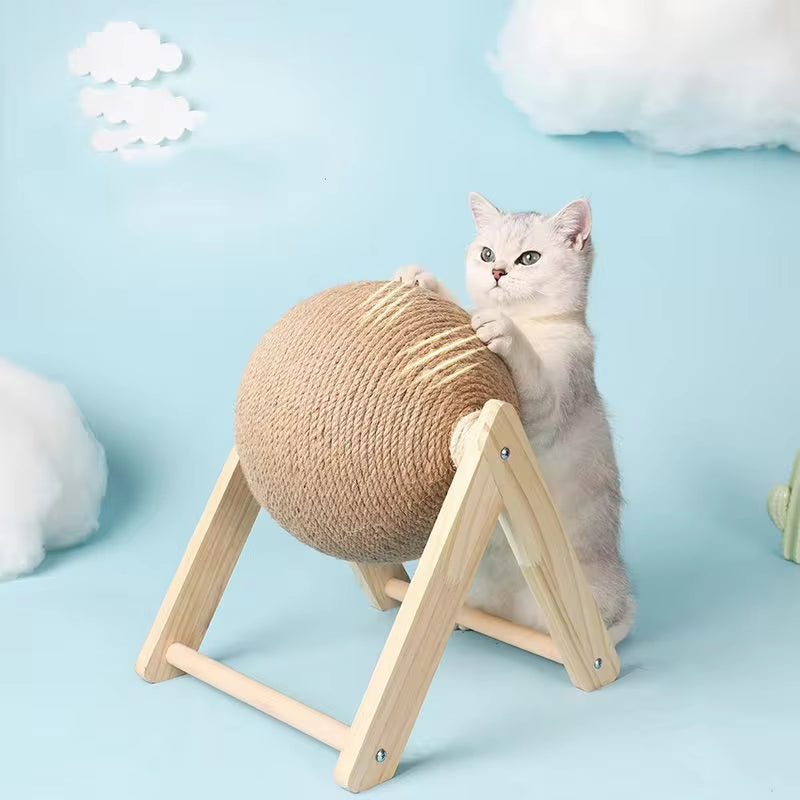 Sisal Rope Cat Scratching Ball Toy Set - Durable Paws Grinding Board for Cats