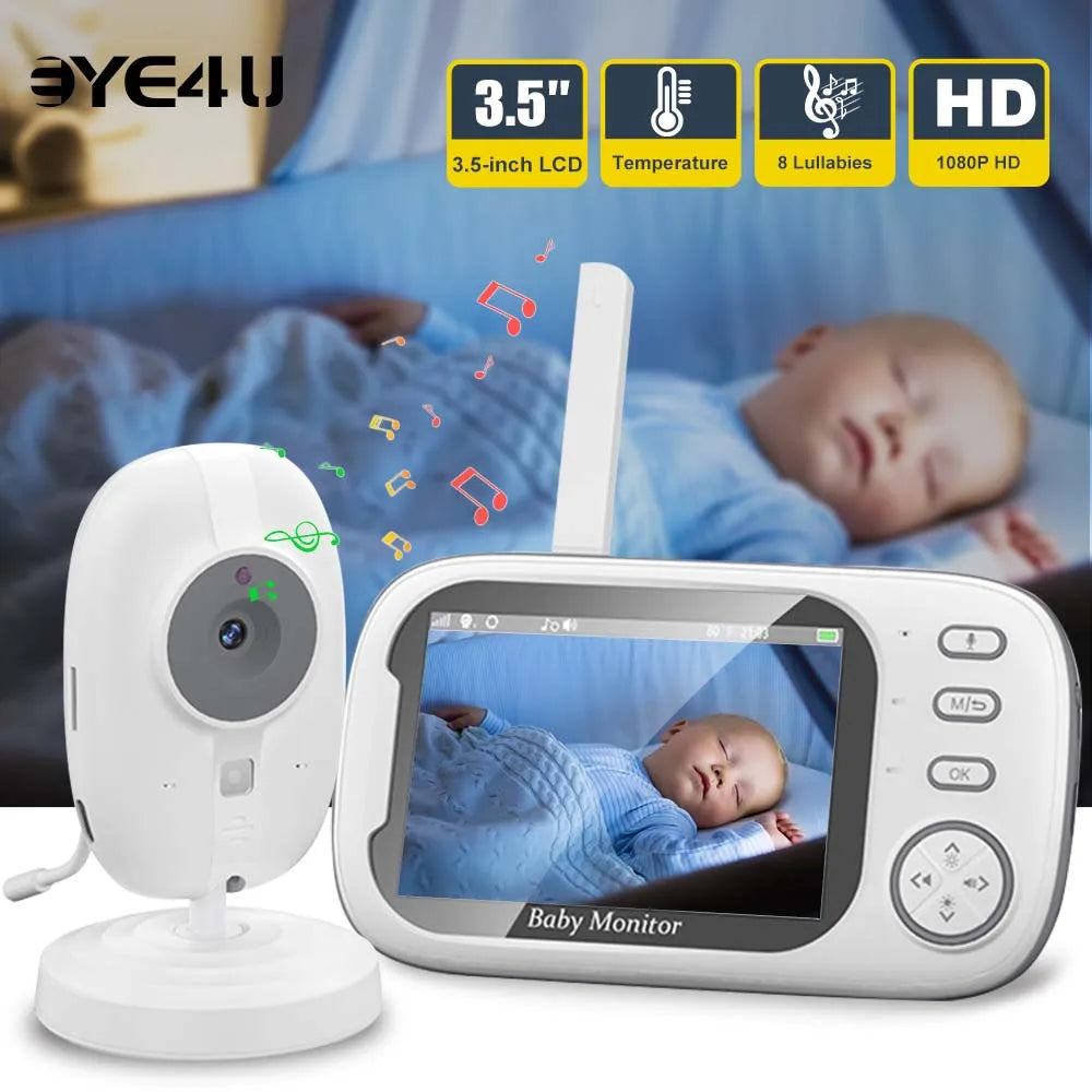 3.5-Inch Video Baby Monitor with 2.4G Two-Way Audio, Night Vision, and Temperature Display