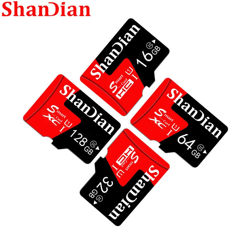 SHANDIAN Smast U3 4K Video Class 10 High-Speed SD Card - Available in 128GB, 64GB, 32GB, and 16GB for Phones and Cameras