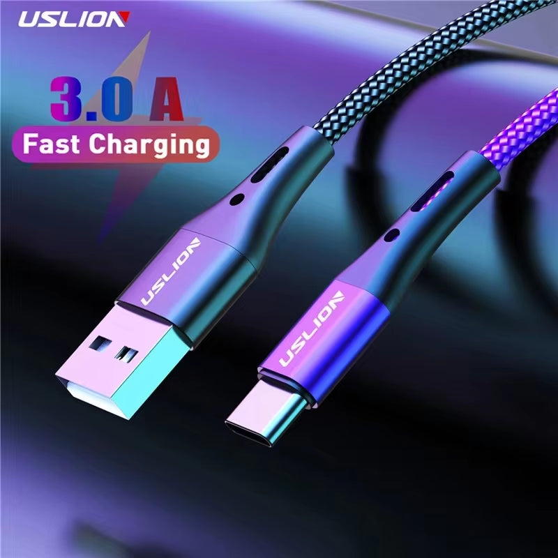 3A Fast Charging USB Type-C Cable for Samsung S24, S23, and Xiaomi Mi 14 Mobile Phones