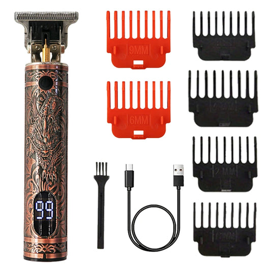 Three-Speed Variable Gear T9 Hair Clipper - Electric Shaver for Hair Trimming, Ideal Gift for Boyfriends and Barbers