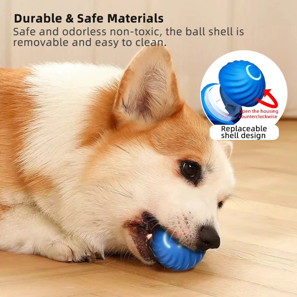 Interactive Smart Dog Toy Ball - Electronic Moving Ball & Shell with USB Charging for Puppies and Cats - Ideal Birthday Gift