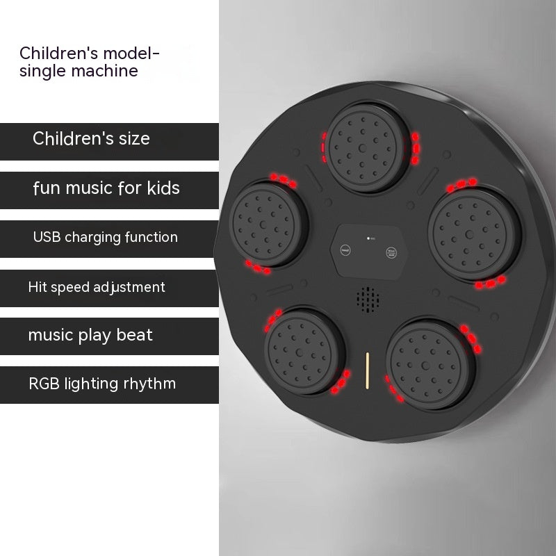 Intelligent Electronic Wall Target for Children: Music-Activated Boxing Machine with Blue Light Reaction Features