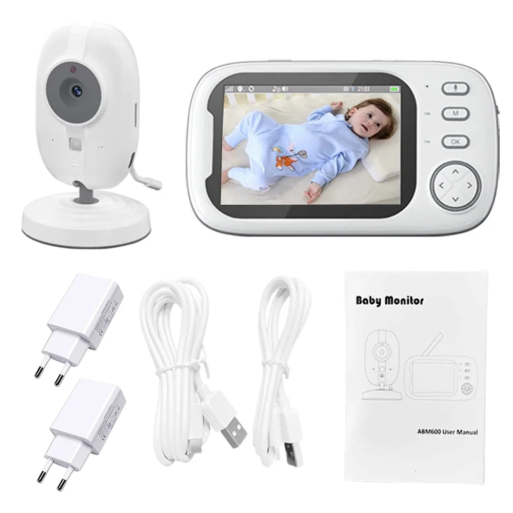 3.5-Inch Video Baby Monitor with 2.4G Two-Way Audio, Night Vision, and Temperature Display