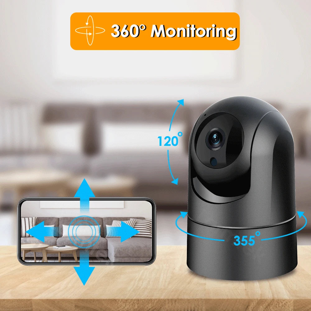 4MP 5G WiFi Indoor Baby Monitor with Auto Tracking and Audio/Video Surveillance, Compatible with Alexa