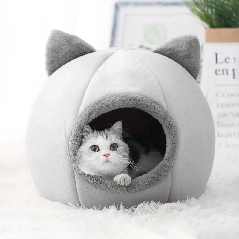 Self-Warming Pet Tent Bed for Cats and Small Dogs - Comfortable Sleeping Hut