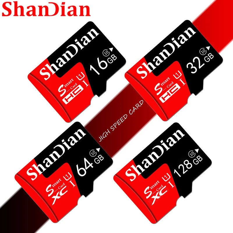 SHANDIAN Smast U3 4K Video Class 10 High-Speed SD Card - Available in 128GB, 64GB, 32GB, and 16GB for Phones and Cameras