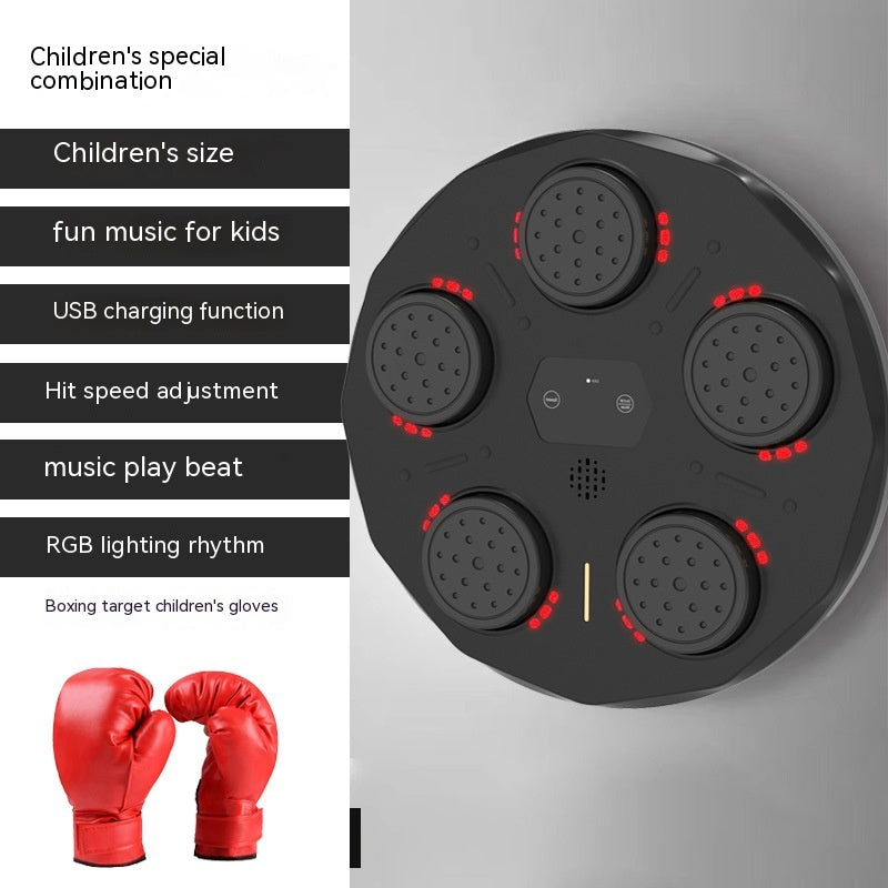 Intelligent Electronic Wall Target for Children: Music-Activated Boxing Machine with Blue Light Reaction Features