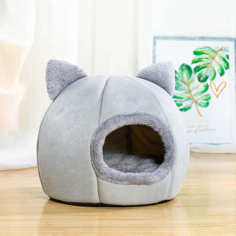 Self-Warming Pet Tent Bed for Cats and Small Dogs - Comfortable Sleeping Hut