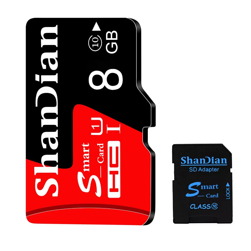 SHANDIAN Smast U3 4K Video Class 10 High-Speed SD Card - Available in 128GB, 64GB, 32GB, and 16GB for Phones and Cameras