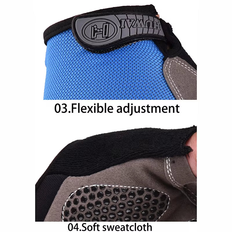 Men's and Women's Half Finger Cycling Gloves - Breathable, Anti-Slip Fitness Training Mittens