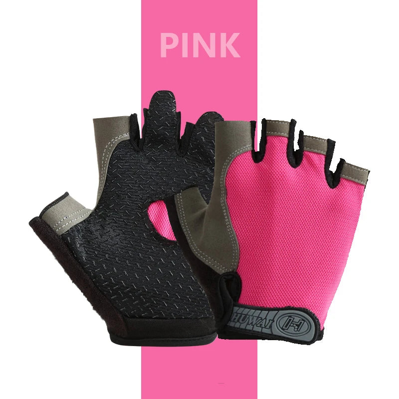 Men's and Women's Half Finger Cycling Gloves - Breathable, Anti-Slip Fitness Training Mittens