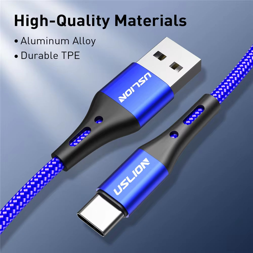 3A Fast Charging USB Type-C Cable for Samsung S24, S23, and Xiaomi Mi 14 Mobile Phones