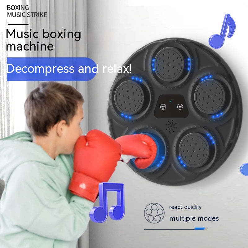 Intelligent Electronic Wall Target for Children: Music-Activated Boxing Machine with Blue Light Reaction Features