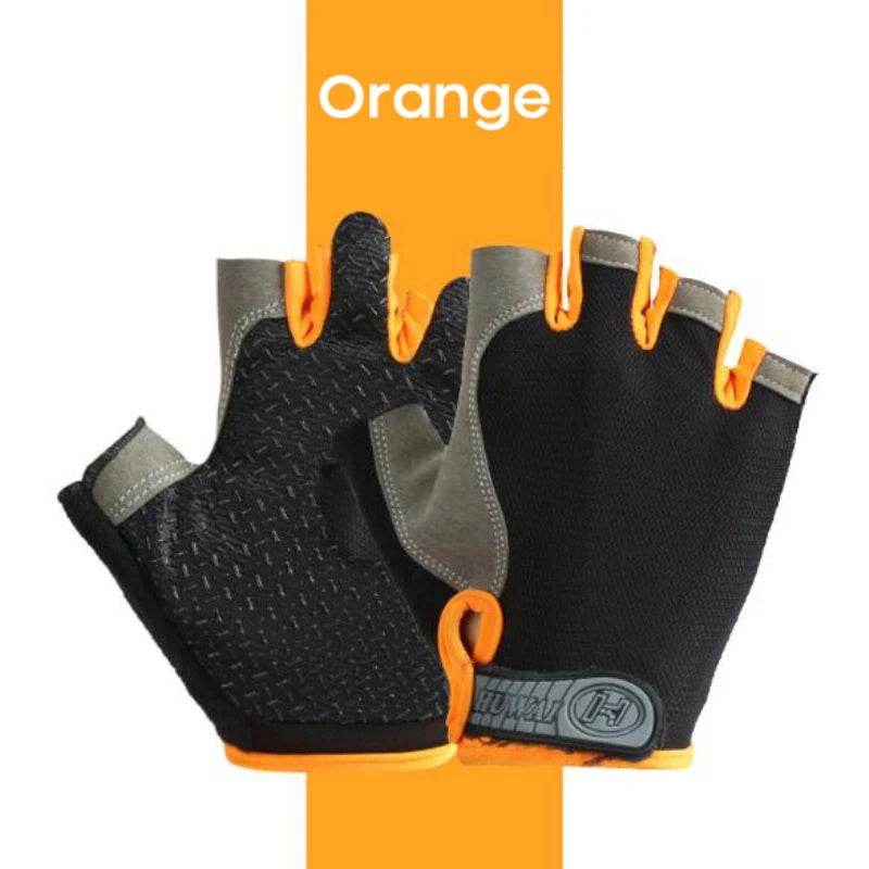 Men's and Women's Half Finger Cycling Gloves - Breathable, Anti-Slip Fitness Training Mittens