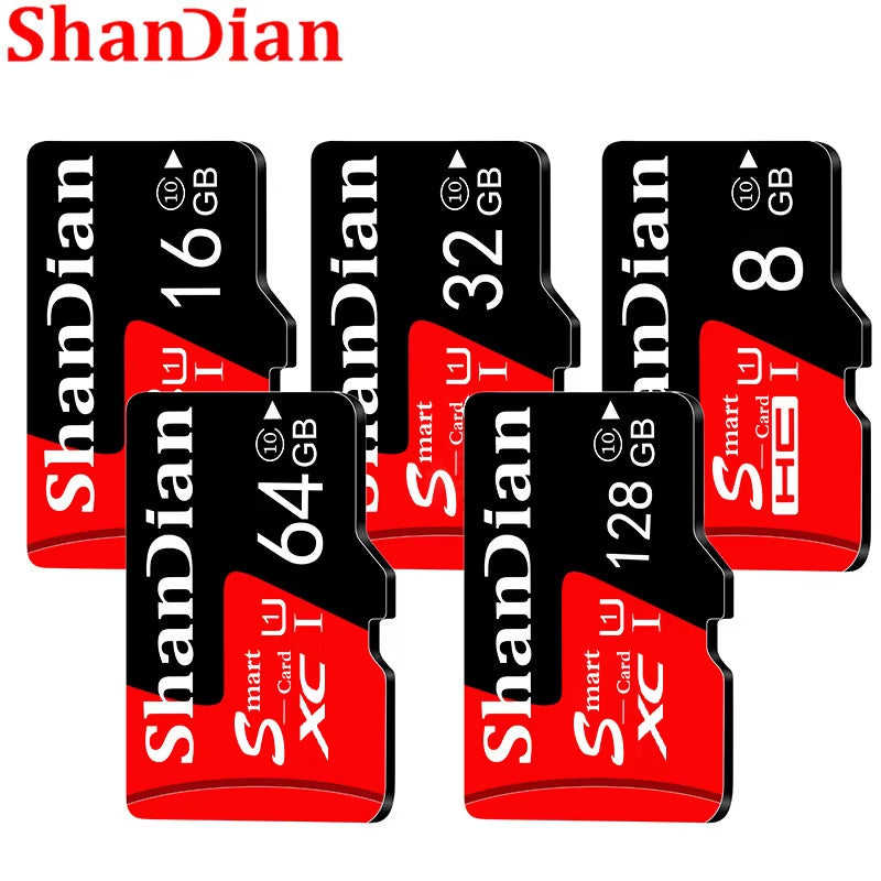 SHANDIAN Smast U3 4K Video Class 10 High-Speed SD Card - Available in 128GB, 64GB, 32GB, and 16GB for Phones and Cameras