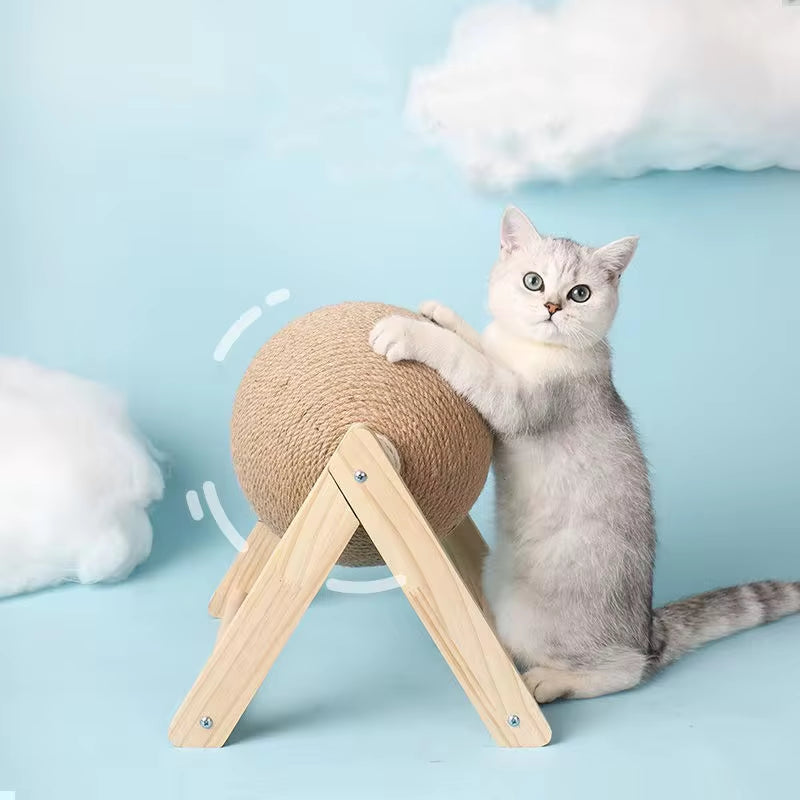 Sisal Rope Cat Scratching Ball Toy Set - Durable Paws Grinding Board for Cats