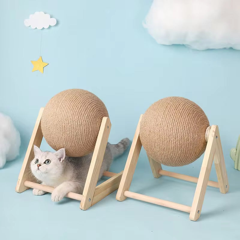 Sisal Rope Cat Scratching Ball Toy Set - Durable Paws Grinding Board for Cats