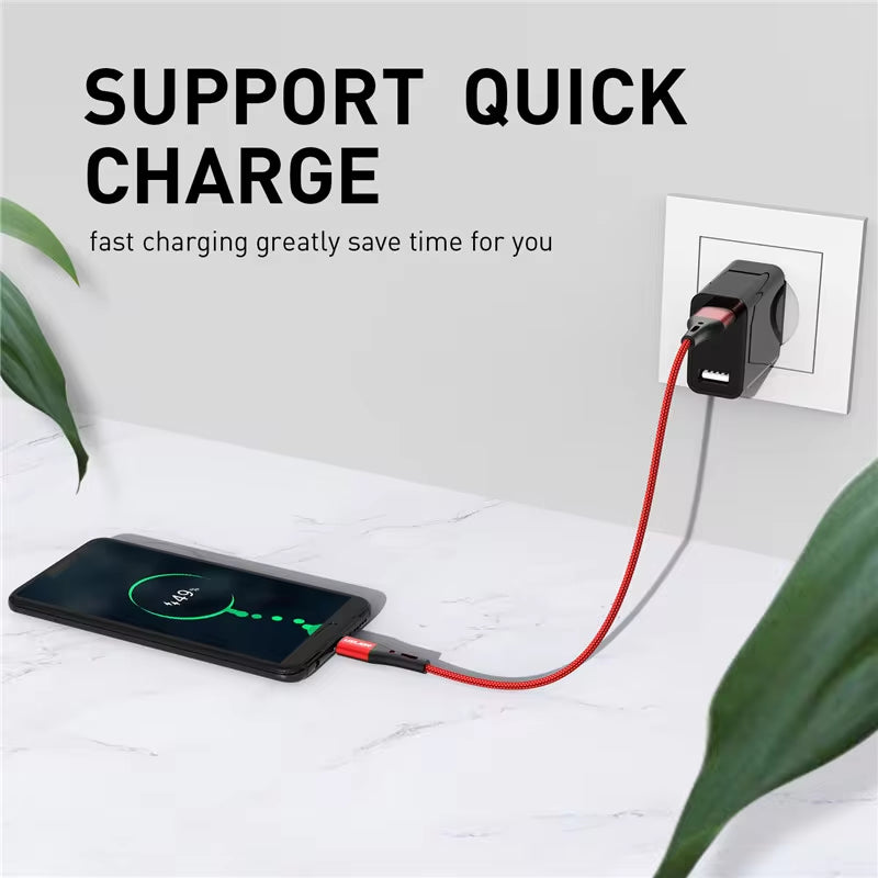 3A Fast Charging USB Type-C Cable for Samsung S24, S23, and Xiaomi Mi 14 Mobile Phones